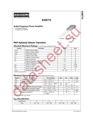 KSB772YSTSSTU datasheet  